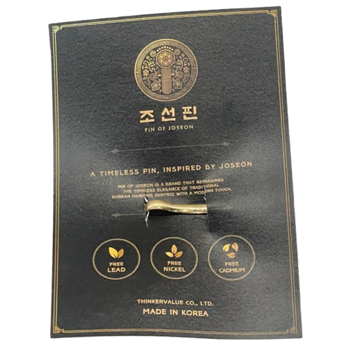 Pin of Joseon Texture Gold Korean Traditional Merchandise Souvenir