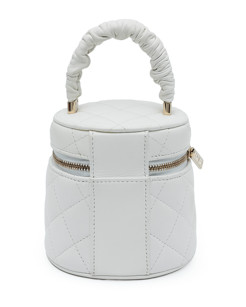 Authentic CHANEL White Vanity Gold CC Top Handle Bag – Same Model Worn by BLACKPINK Jennie – Pre-owned Luxury item