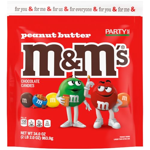 M&M'S Milk Chocolate Candy, Party Size, 38 oz Bag