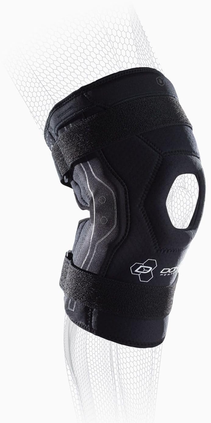 DonJoy Performance Bionic Knee Brace – Hinged, Adjustable Patella Support, Lateral / Medial Ligament (ACL, MCL, LCL)