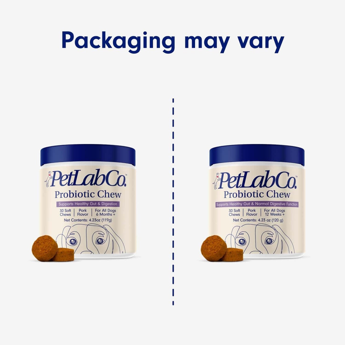 PetLab Co. Probiotics for Dogs, Support Gut Health, Occasional Diarrhea, Digestive Health & Seasonal Allergies - Pork Flavor