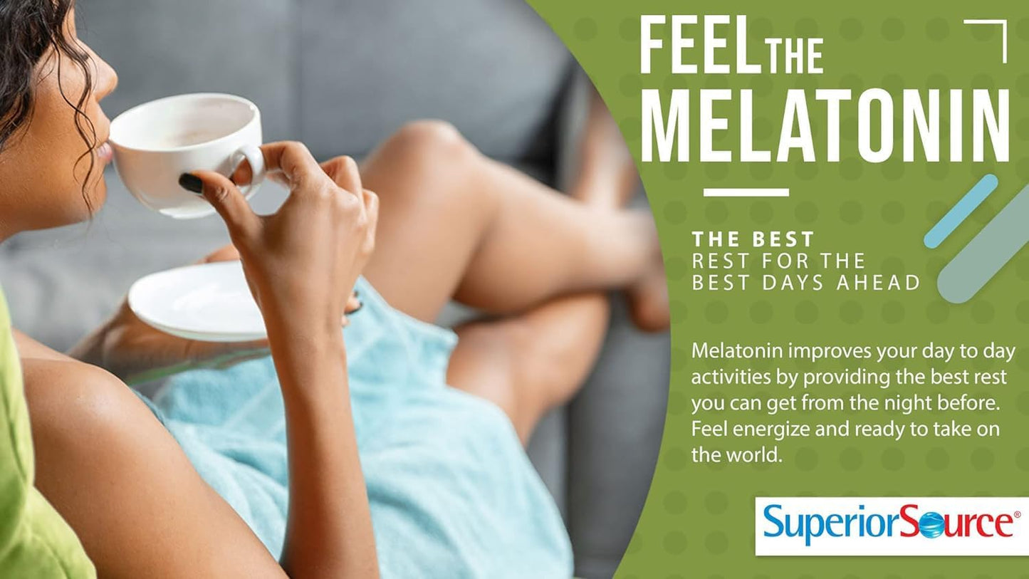 Superior Source Melatonin 1 mg, Under The Tongue Quick Dissolve Micro Tablets, 100 Ct, with Chamomile, Natural Sleep Support, for Adults, Non-GMO