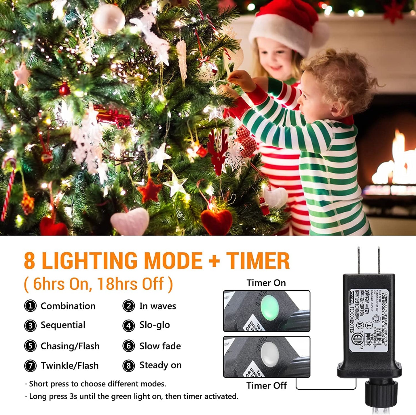 Christmas Lights Outdoor, 213Ft 600 LED Christmas String Lights, 8 Modes, Timer, Waterproof Christmas Fairy Twinkle Lights for Home Garden Yard Wedding Party Tree Xmas Decors - Cool White