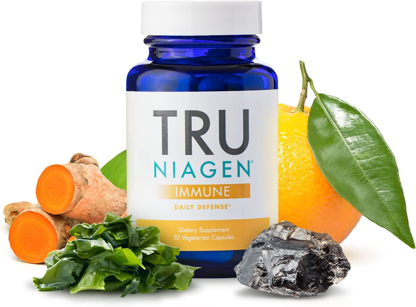 TRU NIAGEN Immune Support Supplement - Daily Defense - Vitamin C from Fermentation, Vegan Vitamin D3 2000 IU