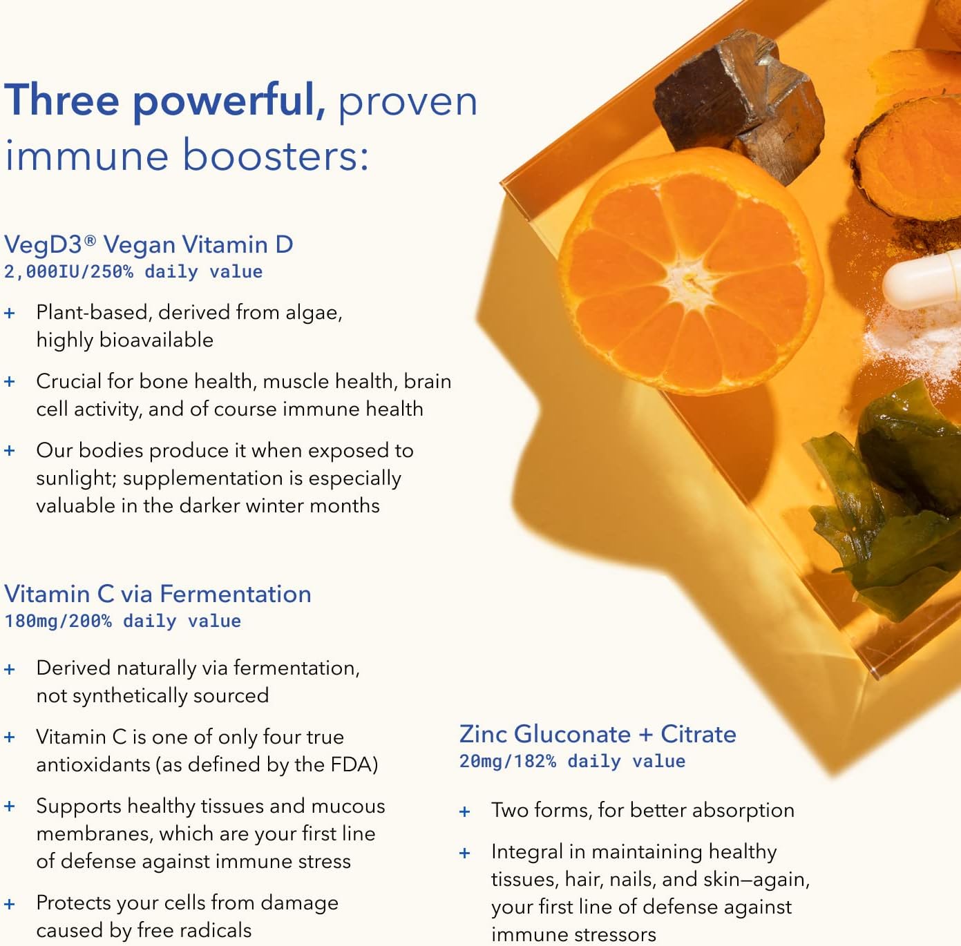 TRU NIAGEN Immune Support Supplement - Daily Defense - Vitamin C from Fermentation, Vegan Vitamin D3 2000 IU