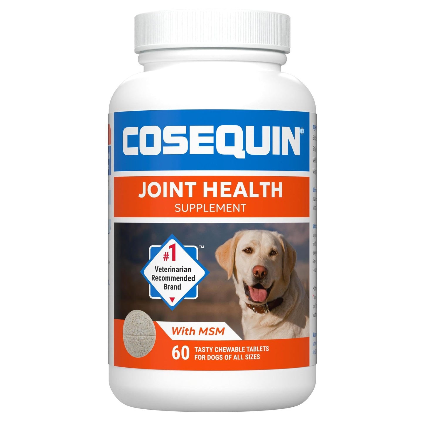 Nutramax Laboratories Cosequin Maximum Strength Joint Health Supplement for Dogs - With Glucosamine, Chondroitin, and MSM, 132 Chewable Tablets