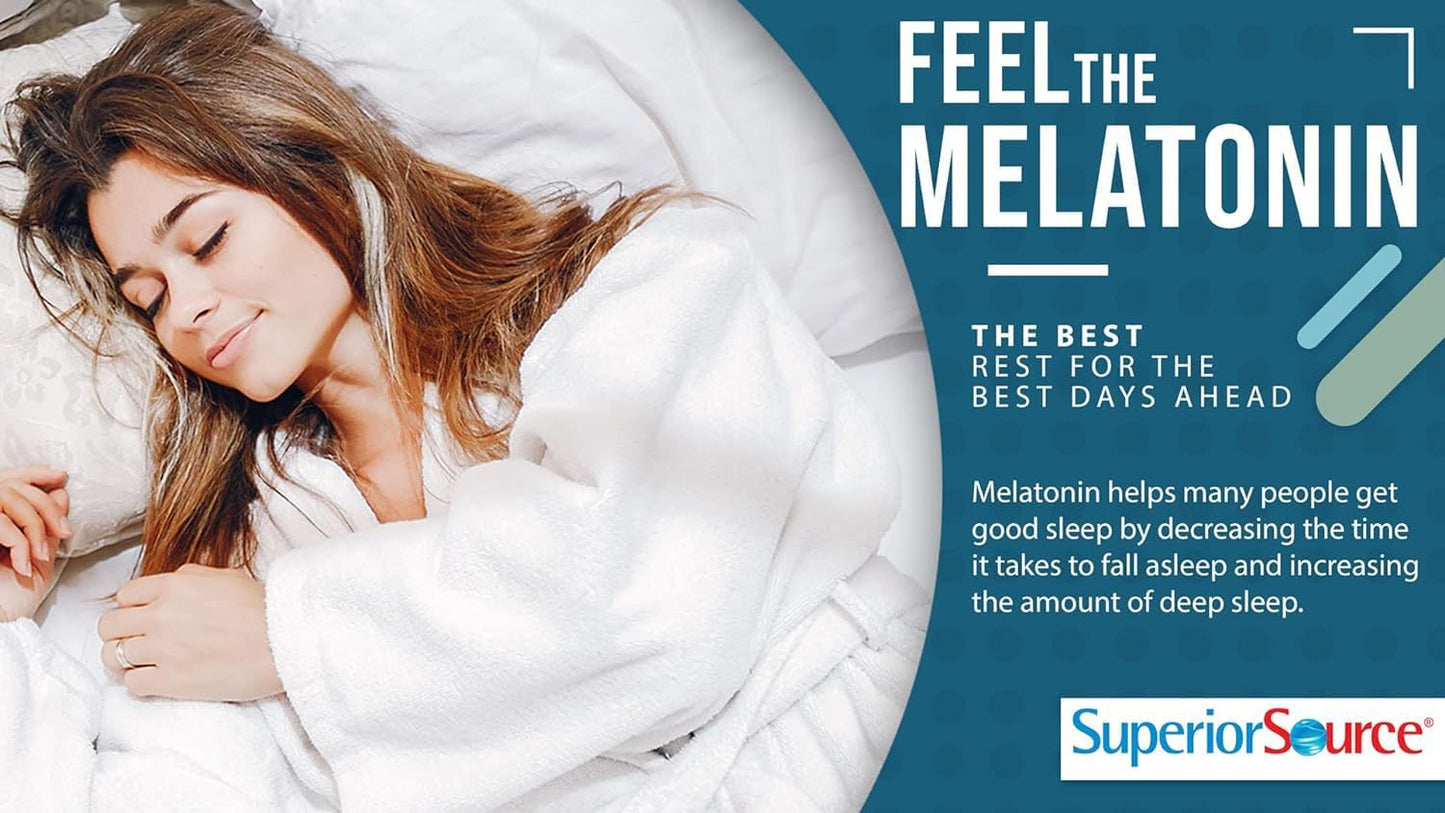 Superior Source Melatonin 1 mg, Under The Tongue Quick Dissolve Micro Tablets, 100 Ct, with Chamomile, Natural Sleep Support, for Adults, Non-GMO