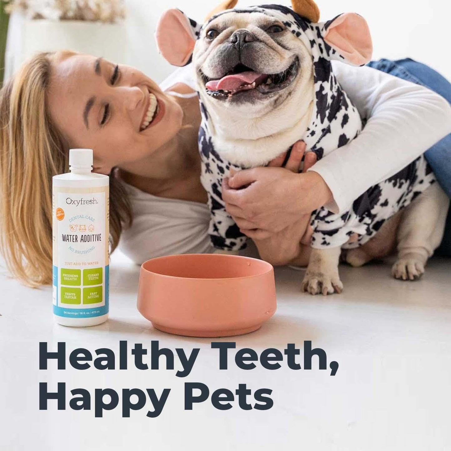 Oxyfresh Premium Pet Dental Care Pet Water Additive: Best Way to Eliminate Bad Dog Breath and Cat Bad Breath - Fights Tartar & Plaque - So Easy