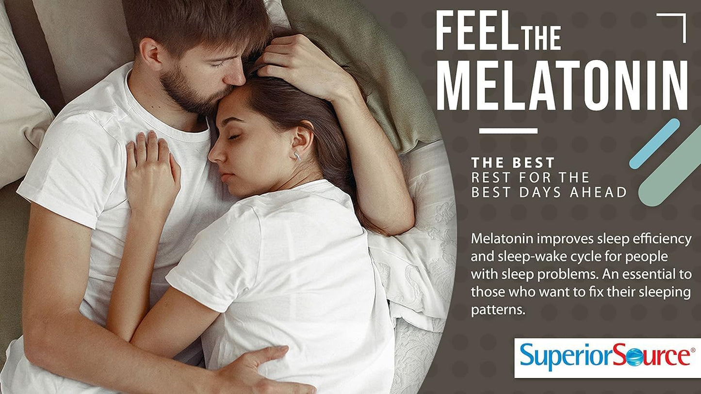 Superior Source Melatonin 1 mg, Under The Tongue Quick Dissolve Micro Tablets, 100 Ct, with Chamomile, Natural Sleep Support, for Adults, Non-GMO