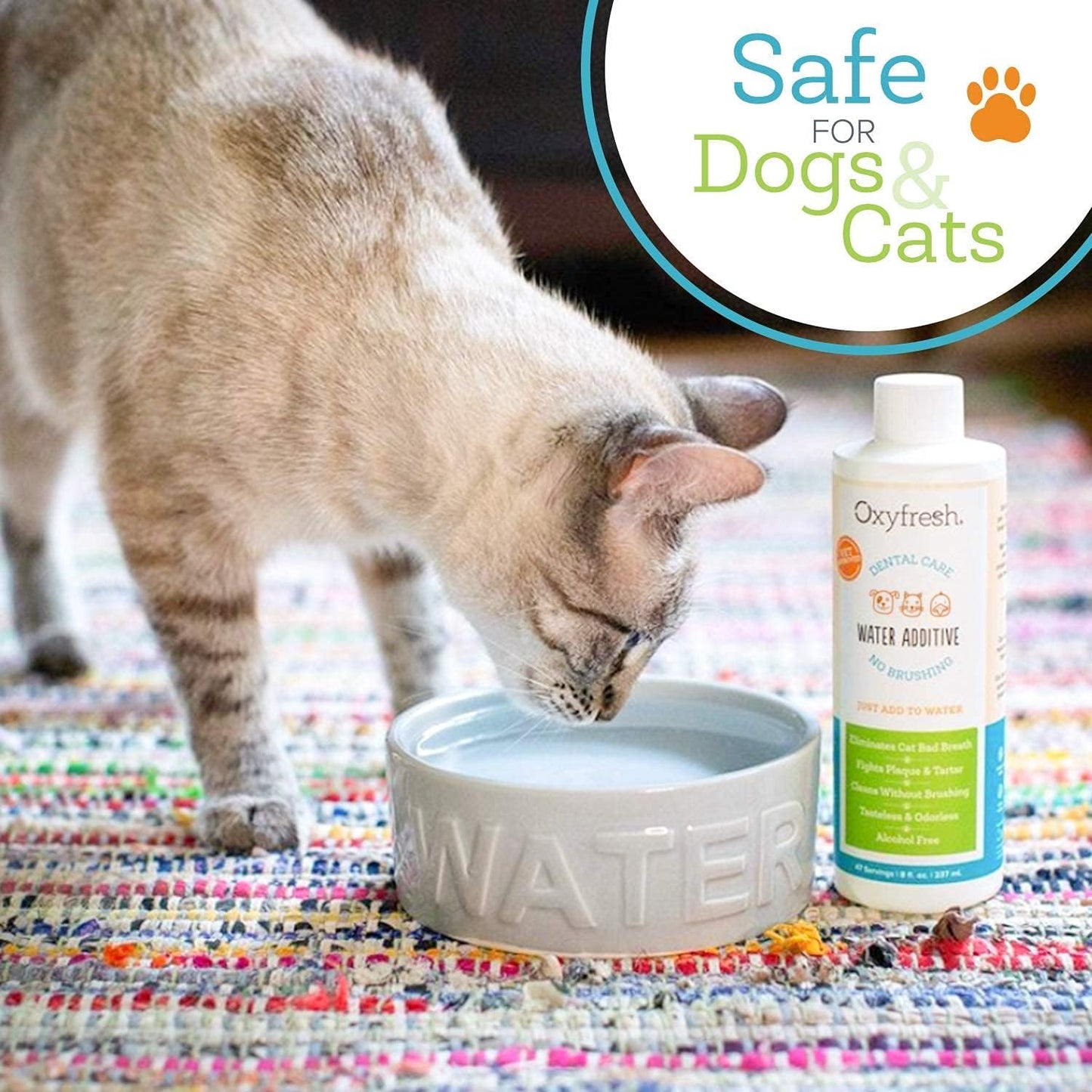 Oxyfresh Premium Pet Dental Care Pet Water Additive: Best Way to Eliminate Bad Dog Breath and Cat Bad Breath - Fights Tartar & Plaque - So Easy
