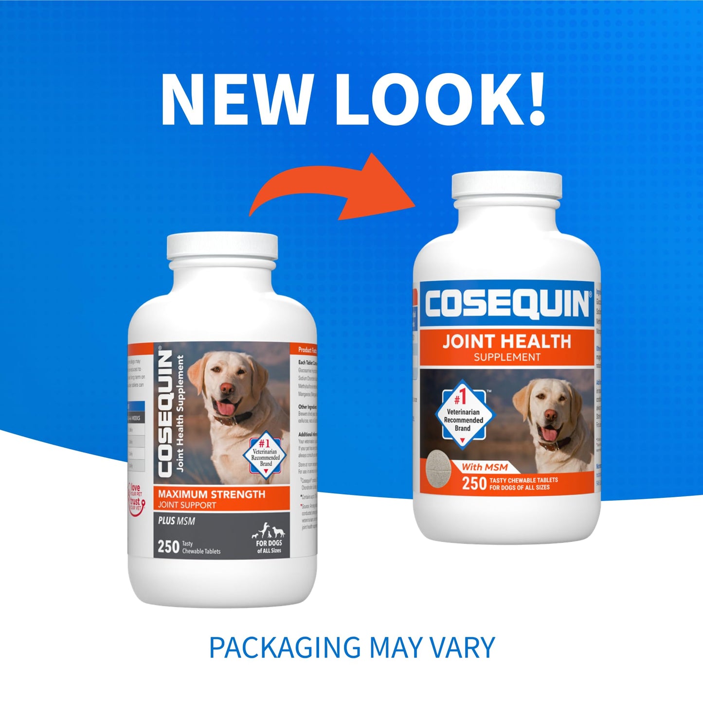 Nutramax Laboratories Cosequin Maximum Strength Joint Health Supplement for Dogs - With Glucosamine, Chondroitin, and MSM, 132 Chewable Tablets