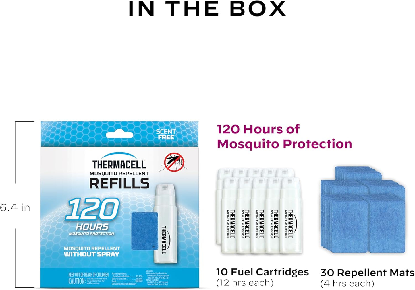 Thermacell Mosquito Repellent Refills; Compatible with Any Fuel-Powered Thermacell Repeller; Highly Effective, Long Lasting