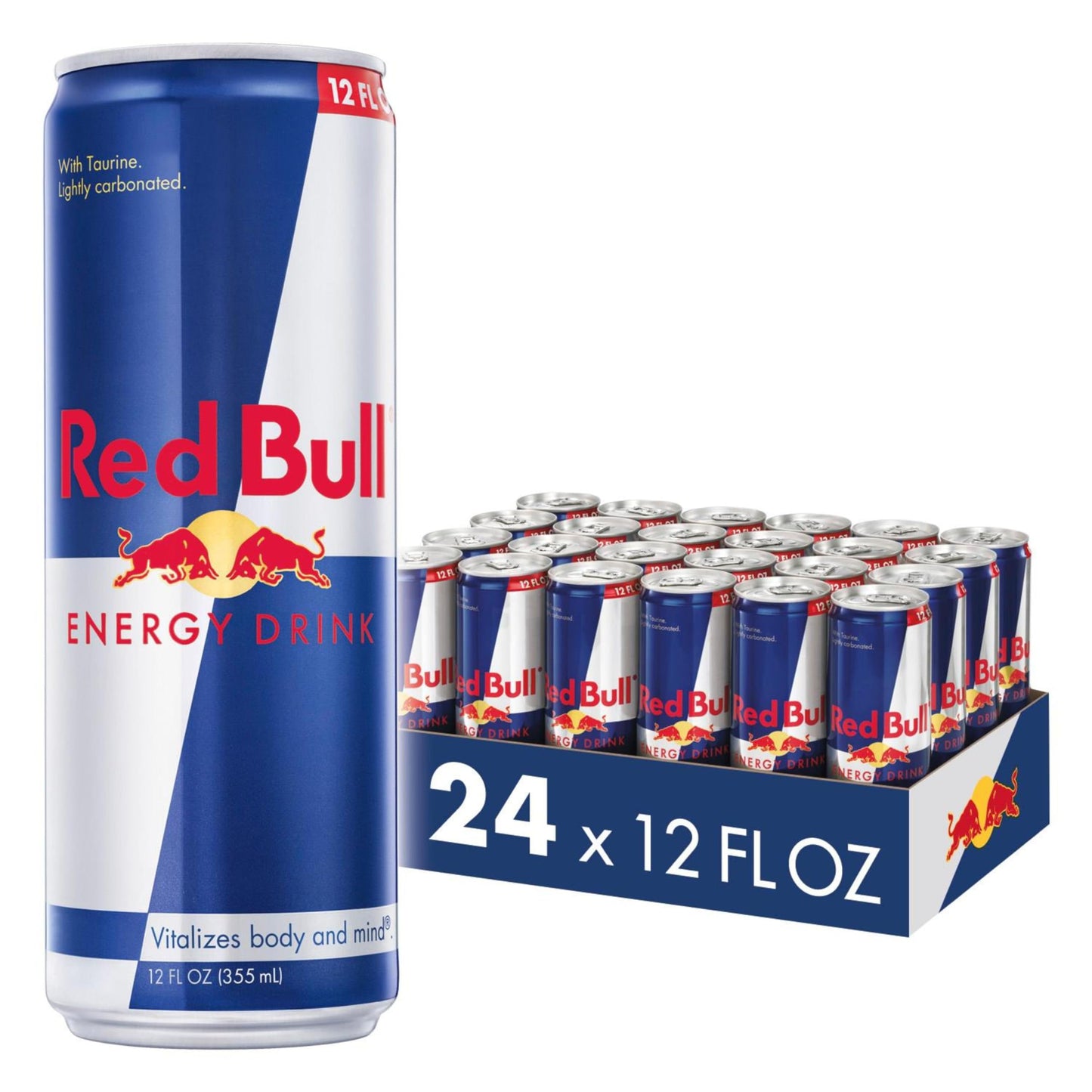 Red Bull Energy Drink with 80mg Caffeine plus Taurine & B Vitamins, 8.4 Fl Oz, 6 Packs of 4 Cans (Pack of 24)