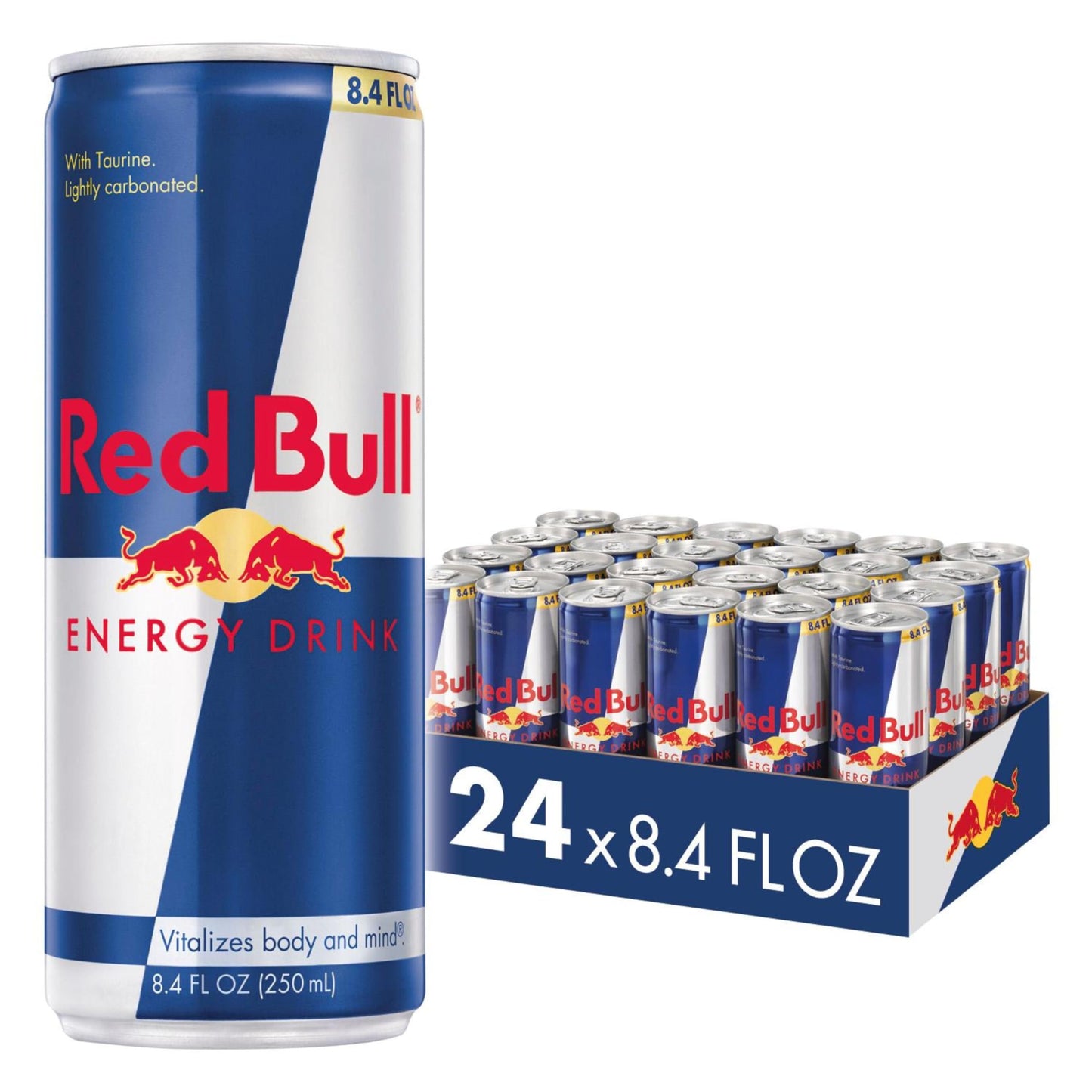 Red Bull Energy Drink with 80mg Caffeine plus Taurine & B Vitamins, 8.4 Fl Oz, 6 Packs of 4 Cans (Pack of 24)