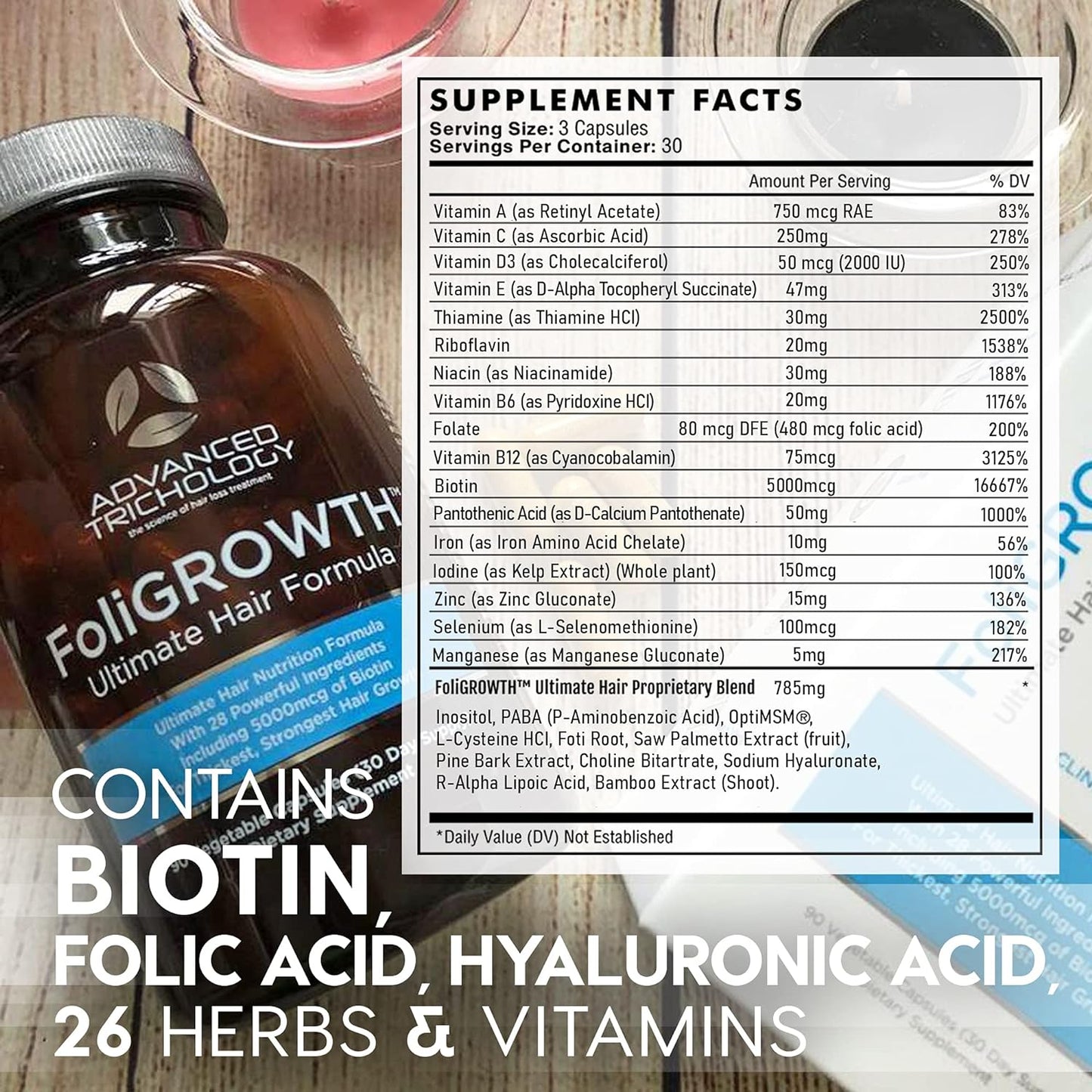 FoliGROWTH™ Hair Growth for Thicker Fuller Hair Approved* by the American Hair Loss Association Revitalize Thinning Hair, Backed Hair Loss Clinic