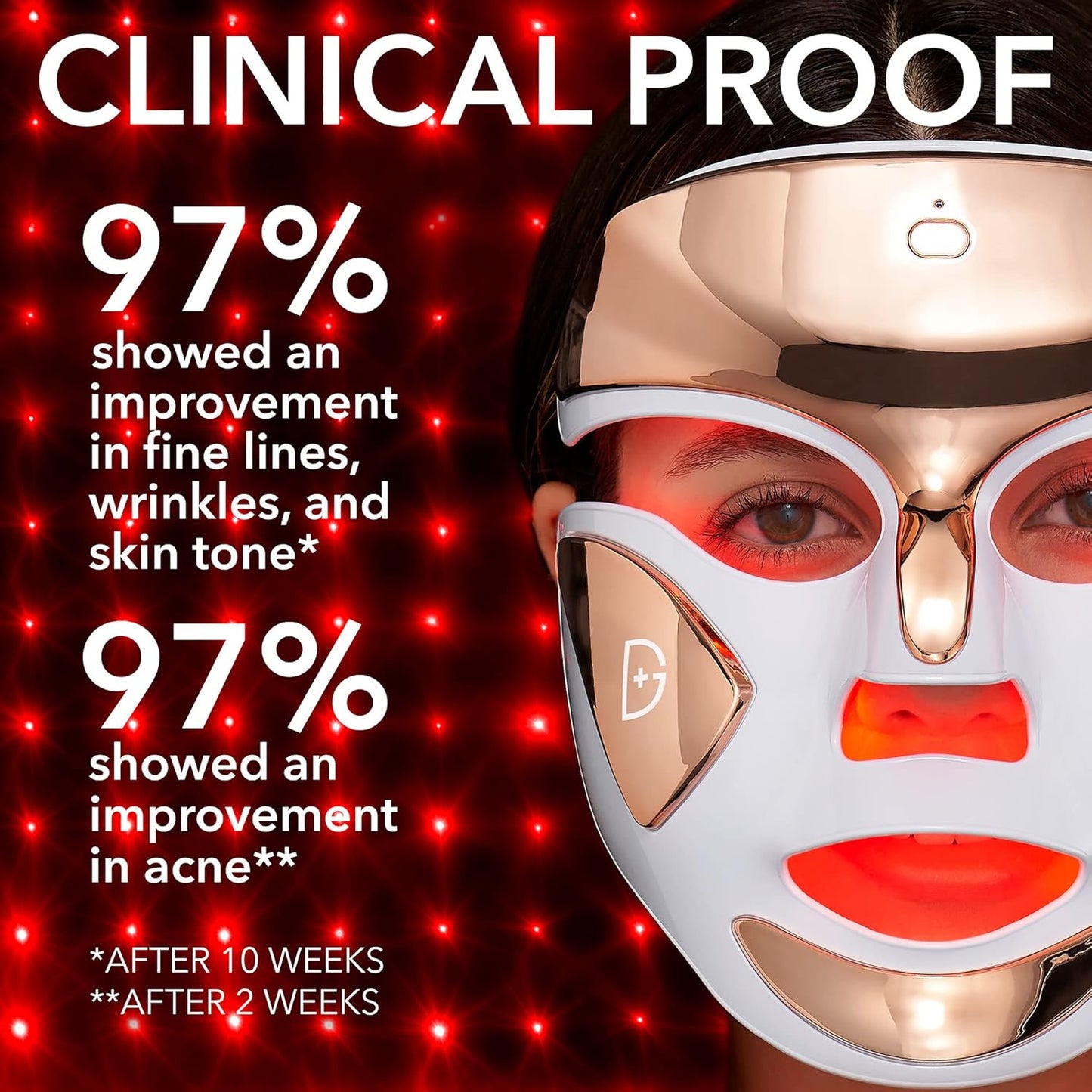 Dr. Dennis Gross DRx SpectraLite FaceWare Pro – LED Face Mask for Anti-Aging, Acne Treatment, and Skin Rejuvenation with Dual Red & Blue Light Therapy