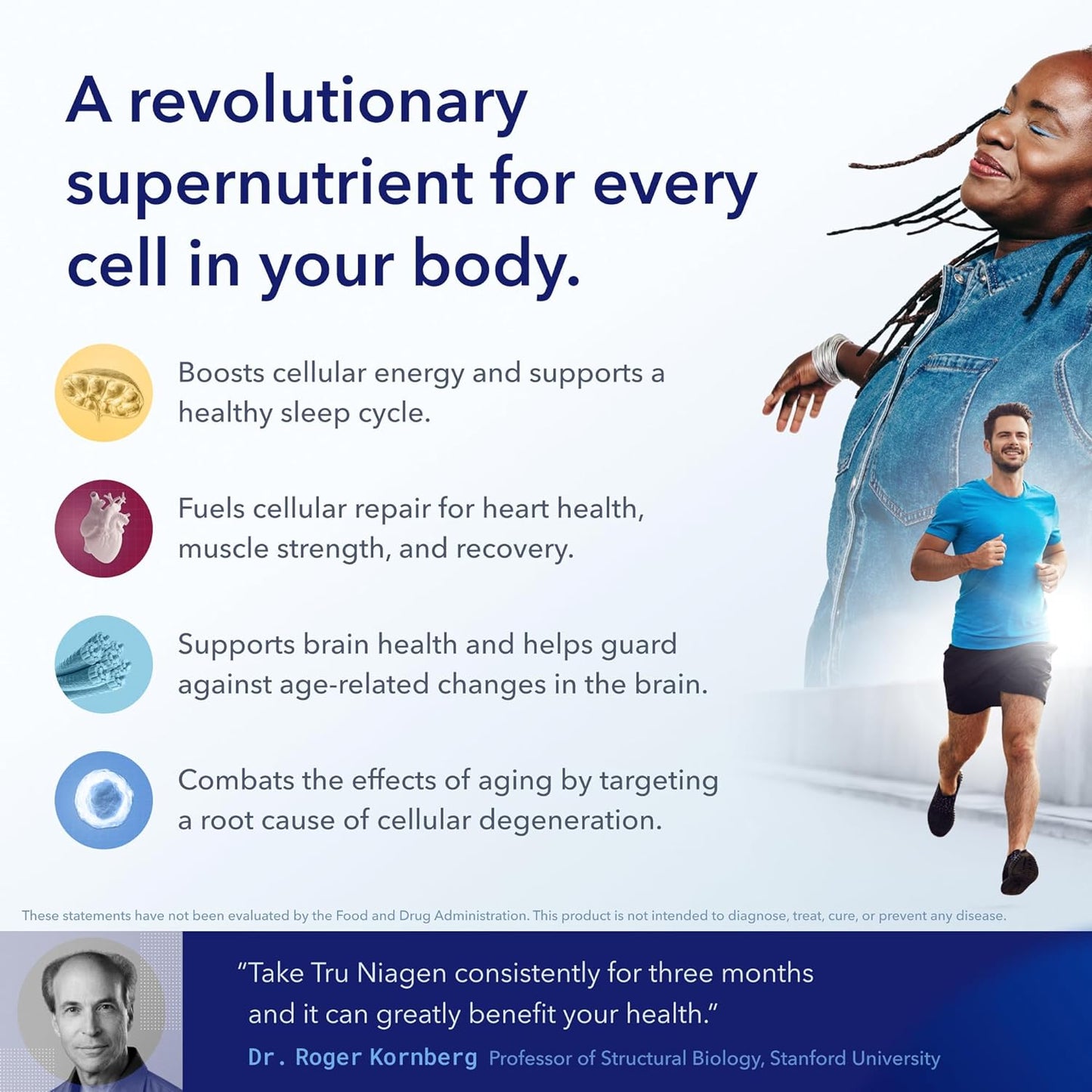 TRU NIAGEN Patented NAD+ Supplement for Anti Aging and Cell Regeneration, 300 mg Niagen, 90 Servings