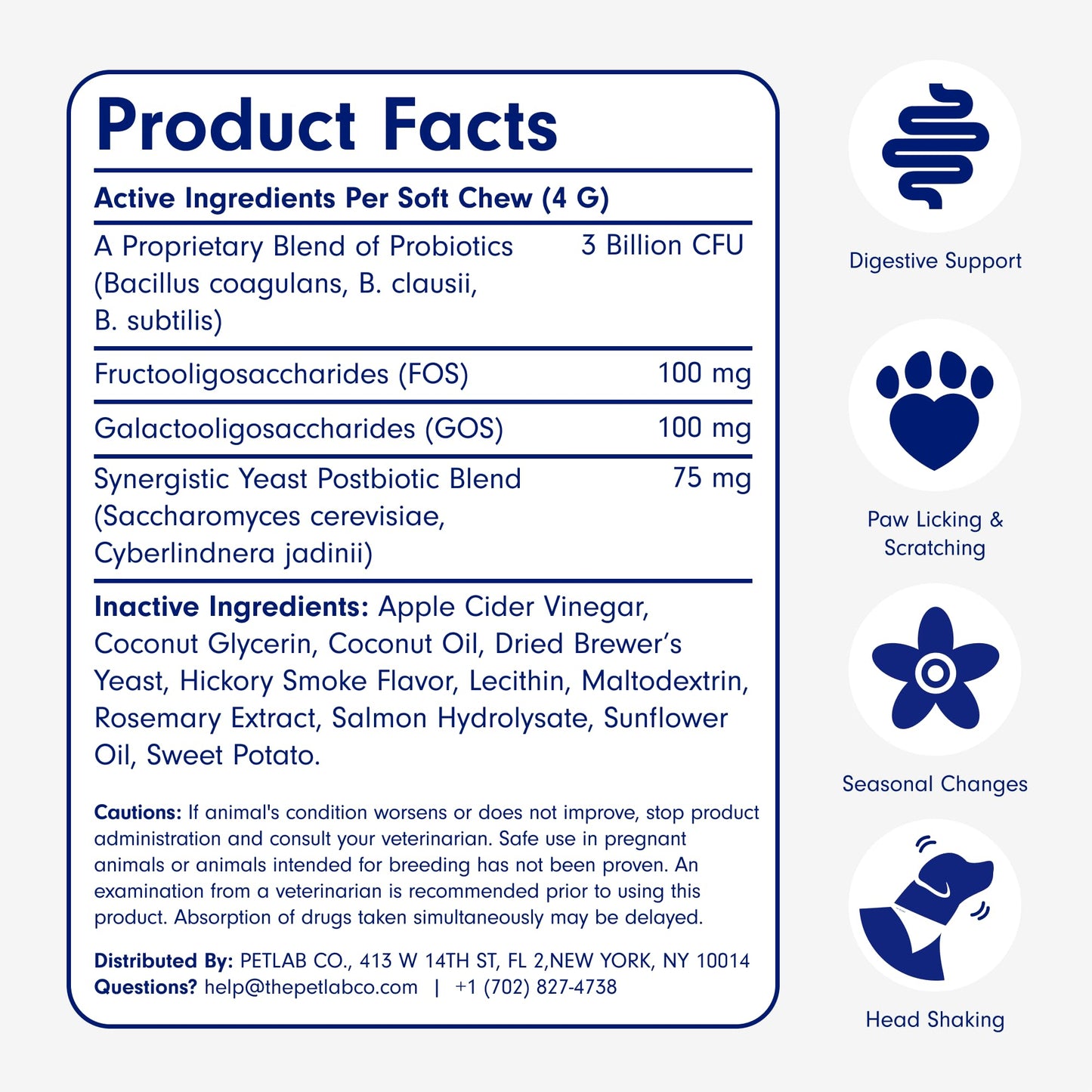 PetLab Co. Probiotics for Dogs, Support Gut Health, Occasional Diarrhea, Digestive Health & Seasonal Allergies - Pork Flavor