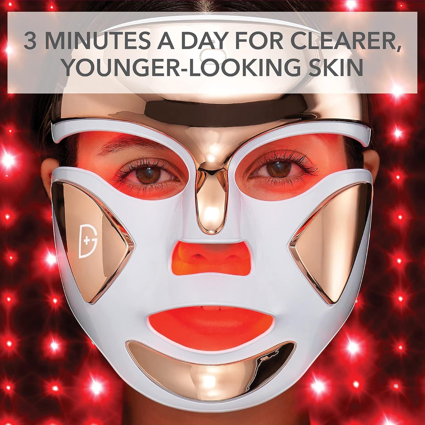 Dr. Dennis Gross DRx SpectraLite FaceWare Pro – LED Face Mask for Anti-Aging, Acne Treatment, and Skin Rejuvenation with Dual Red & Blue Light Therapy