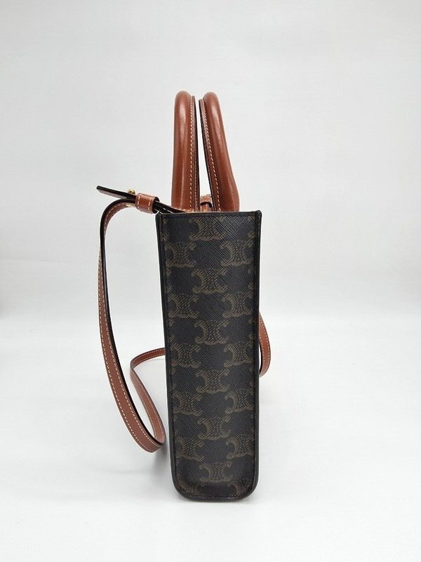 Celine Logo Printed Cabas Canvas Bag - Brown (Pre-Owned, Grade A)