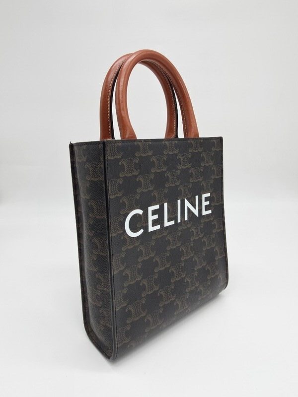 Celine Logo Printed Cabas Canvas Bag - Brown (Pre-Owned, Grade A)