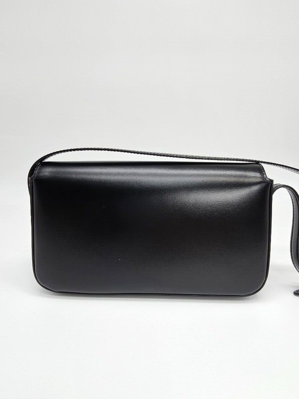 Celine Triomphe Claude Shoulder Bag - Black Leather (Pre-Owned, Grade A)