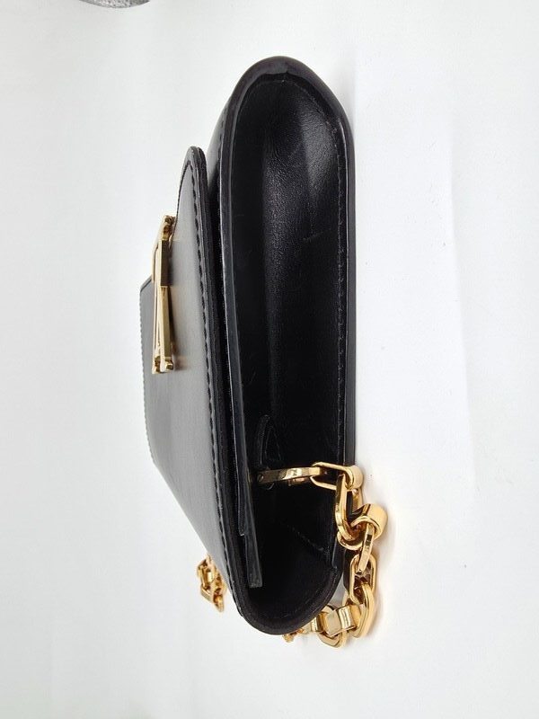 Louis Vuitton Louise Chain Shoulder Bag - Black Leather (Pre-Owned, Grade B)