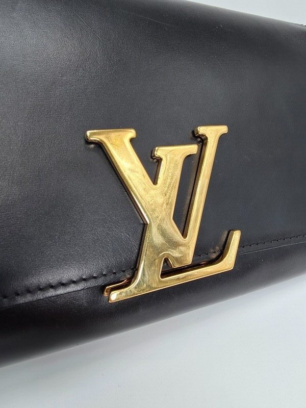 Louis Vuitton Louise Chain Shoulder Bag - Black Leather (Pre-Owned, Grade B)