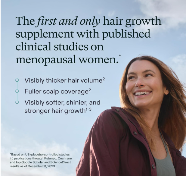 Nutrafol Women's Balance Hair Growth Supplements, for Women 45 Years and Older, Clinically Proven for Visibly Thicker Hair and Scalp Coverage, Dermatologist Recommended - 3 Month Supply, Pack of 3
