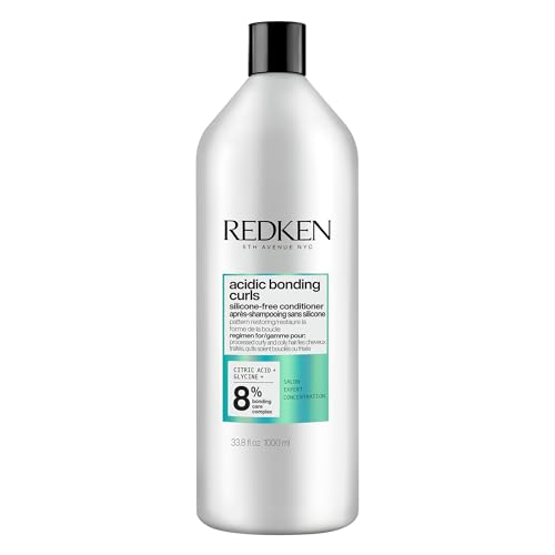 REDKEN Acidic Bonding Curls Silicone-Free Conditioner | For Coily and Curly Hair | Build Bonds and Repair Curl Strength