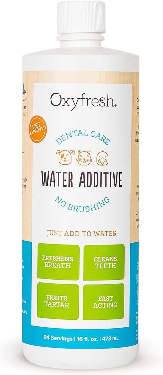 Oxyfresh Premium Pet Dental Care Pet Water Additive: Best Way to Eliminate Bad Dog Breath and Cat Bad Breath - Fights Tartar & Plaque - So Easy