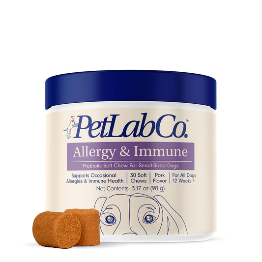 PetLab Co. Allergy & Immune Daily Probiotics for Dogs. Supports Yeast Production, Seasonal Allergies, Intermittent Itchiness