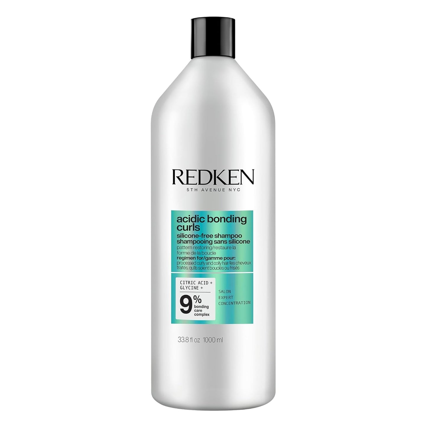 REDKEN Acidic Bonding Curls Silicone-Free Shampoo | For Curly Hair | Curl Control + Definition | With Citric Acid, Avocado Oil, Shea Butter