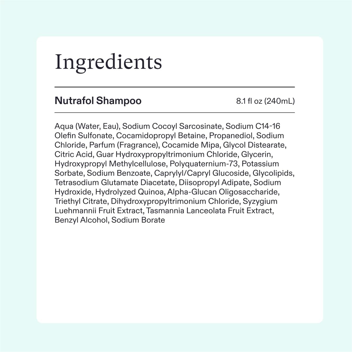 Nutrafol Shampoo, Cleanse and Hydrate Hair and Scalp, Improves Hair Volume, Strength and Texture, Physician-formulated for Thinning Hair