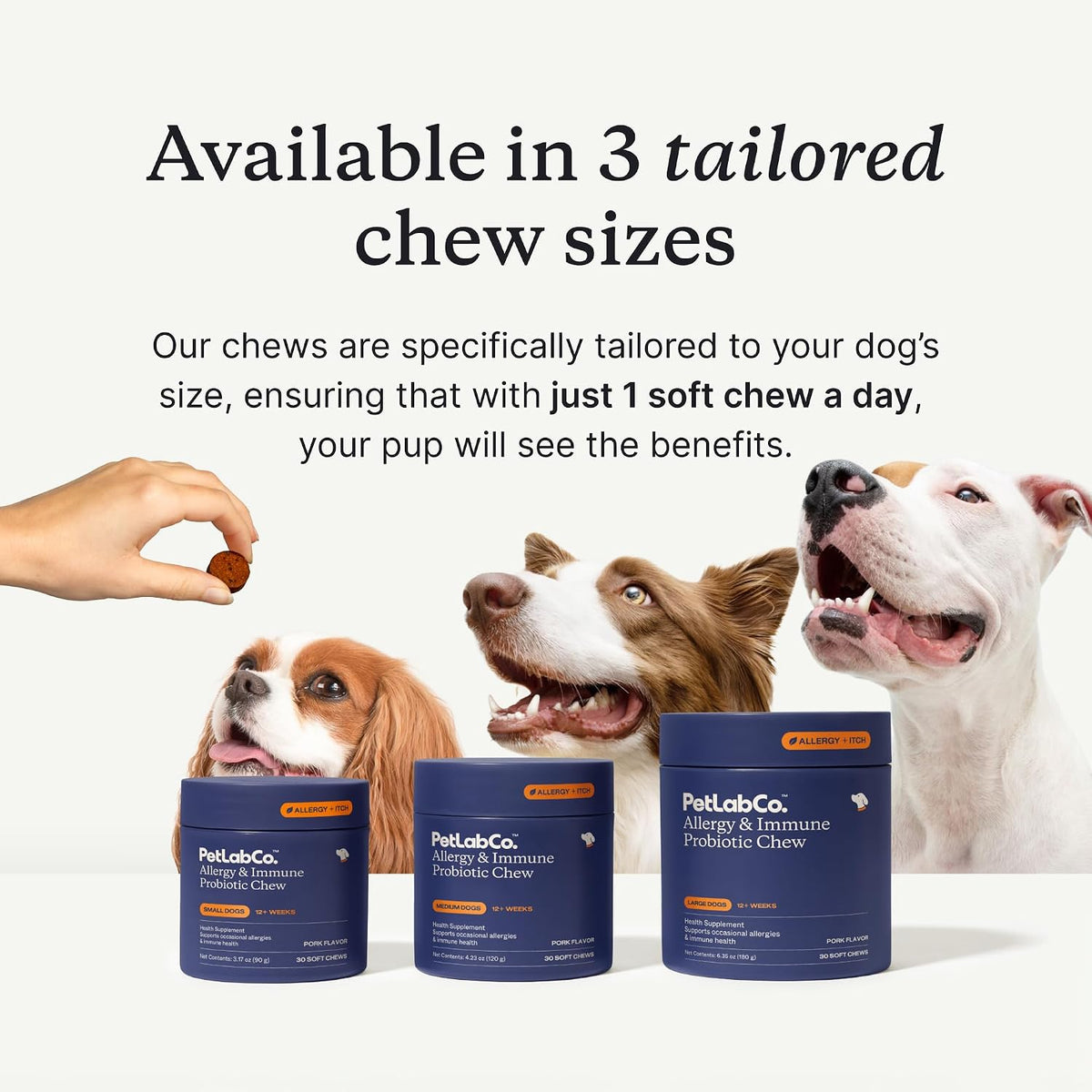 PetLab Co. Allergy & Immune Daily Probiotics for Dogs. Supports Yeast Production, Seasonal Allergies, Intermittent Itchiness