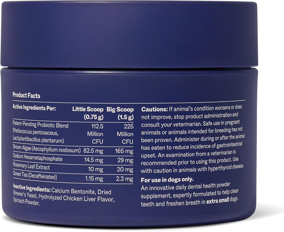 PetLab Co. ProBright Advanced Dental Powder - Dog Breath Freshener - Teeth Cleaning Made Easy – Targets Tartar & Bad Breath