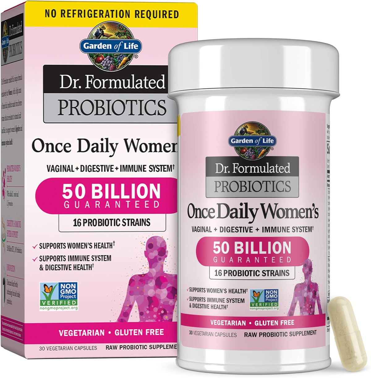 Garden of Life Dr. Formulated Once Daily Women's Probiotics, 50B CFU, 30ct