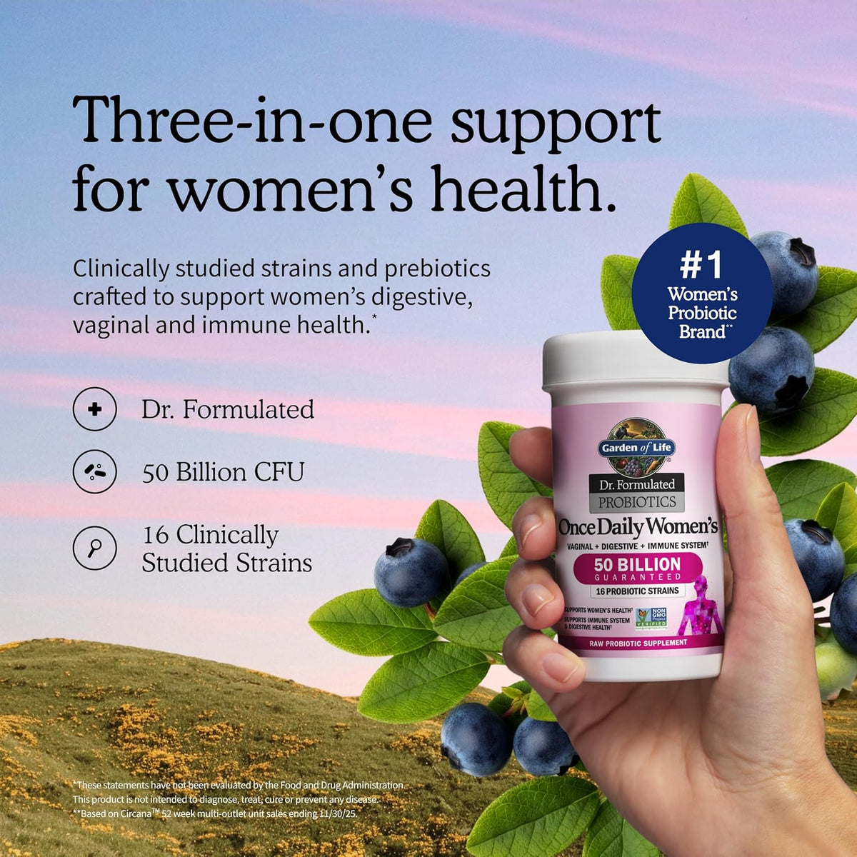 Garden of Life Dr. Formulated Once Daily Women's Probiotics, 50B CFU, 30ct