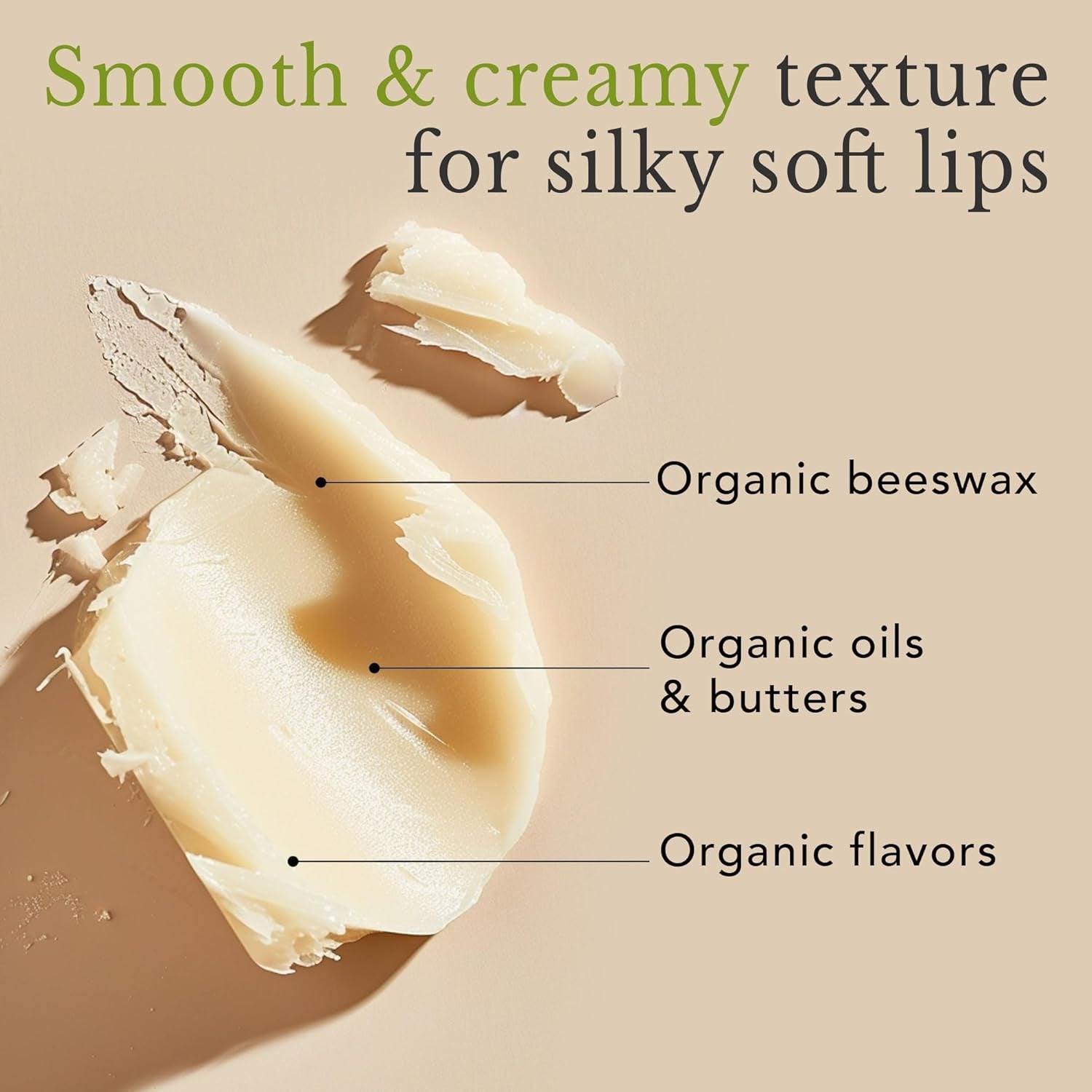 4 Pack Organic Vanilla Bean & Honey Lip Balm - Natural Lip Moisturizer Gifts for Men, Women & Kids